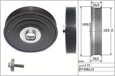 Schaeffler Ina Riemenscheibensatz, Kurbelwelle [Hersteller-Nr. 544008820] für Nissan, Renault von Schaeffler INA