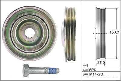 Schaeffler Ina Riemenscheibensatz, Kurbelwelle [Hersteller-Nr. 544009720] für Fiat, Ds, Ford, Ford Usa, Citroën, Lancia, Peugeot, Volvo von Schaeffler INA