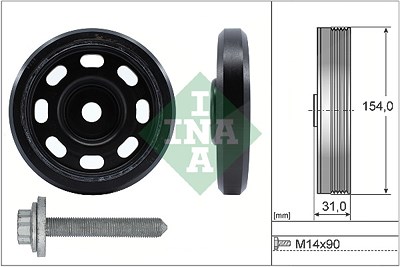 Schaeffler Ina Riemenscheibensatz, Kurbelwelle [Hersteller-Nr. 544017020] für Audi, Skoda, VW von Schaeffler INA