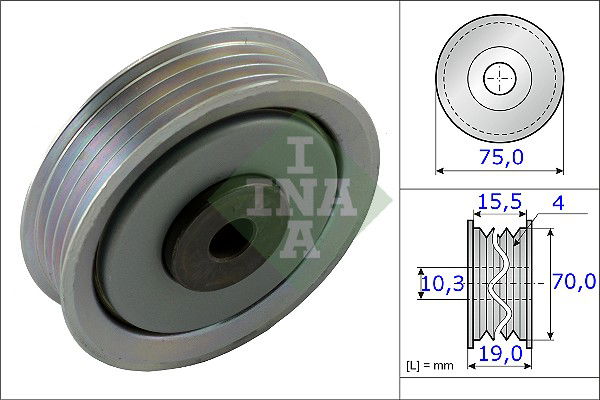 Spannrolle, Keilrippenriemen INA 531 0845 10 von INA