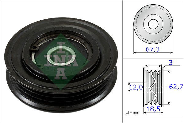 Spannrolle, Keilrippenriemen INA 531 0861 10 von INA