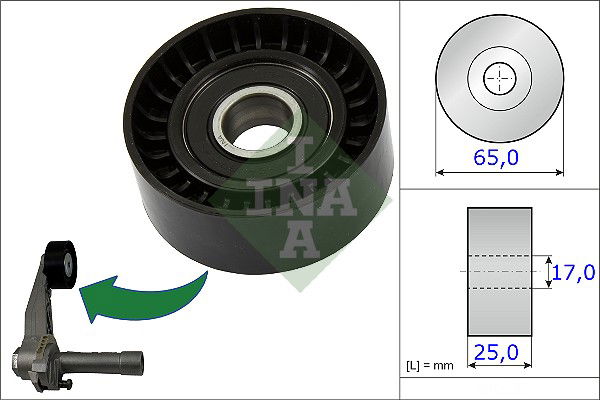 Spannrolle, Keilrippenriemen INA 531 0866 10 von INA