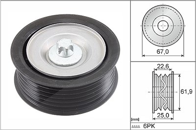 Schaeffler Ina Umlenk-/Führungsrolle, Keilrippenriemen [Hersteller-Nr. 532086610] für Mercedes-Benz von Schaeffler INA