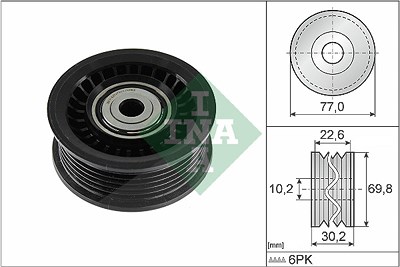 Schaeffler Ina Umlenk-/Führungsrolle, Keilrippenriemen [Hersteller-Nr. 532107510] für Dacia, Nissan, Renault von Schaeffler INA