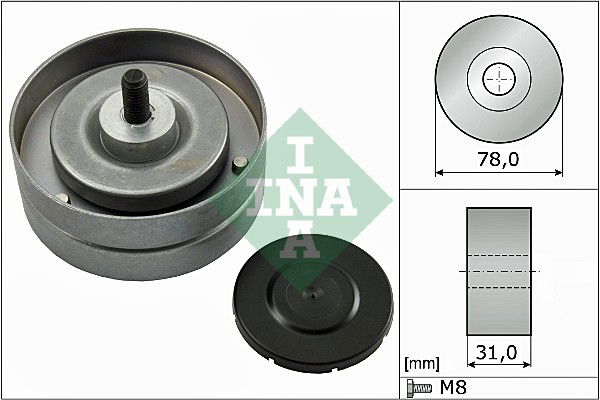 Umlenk-/Führungsrolle, Keilrippenriemen INA 532 0463 10 von INA