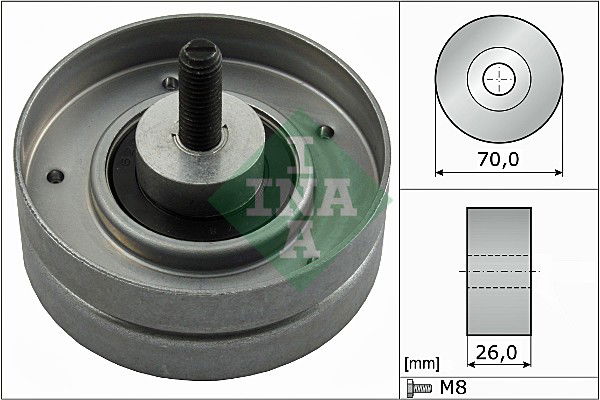 Umlenk-/Führungsrolle, Keilrippenriemen INA 532 0524 10 von INA