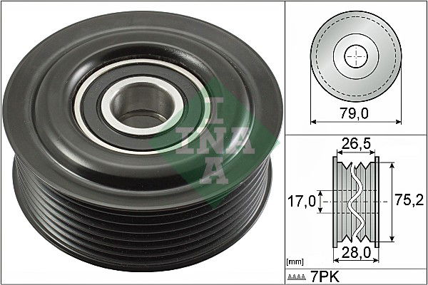 Umlenk-/Führungsrolle, Keilrippenriemen INA 532 0609 10 von INA