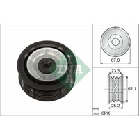 Umlenk-/Führungsrolle, Keilrippenriemen INA 532 0619 10 von INA