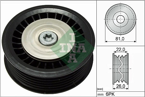 Umlenk-/Führungsrolle, Keilrippenriemen INA 532 0678 10 von INA