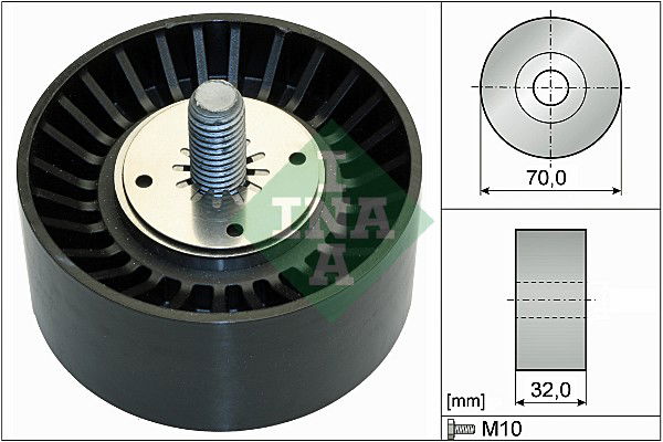 Umlenk-/Führungsrolle, Keilrippenriemen INA 532 0735 10 von INA