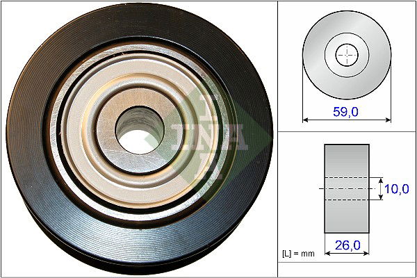 Umlenk-/Führungsrolle, Keilrippenriemen INA 532 0737 10 von INA