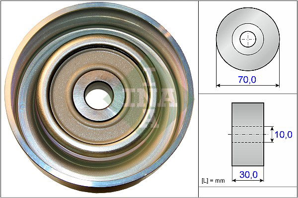 Umlenk-/Führungsrolle, Keilrippenriemen INA 532 0738 10 von INA