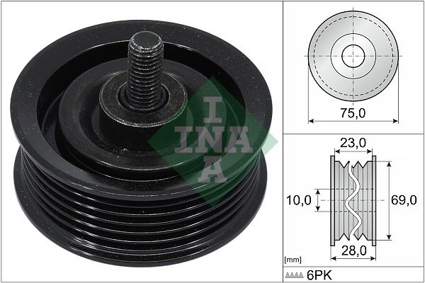 Umlenk-/Führungsrolle, Keilrippenriemen INA 532 0744 10 von INA