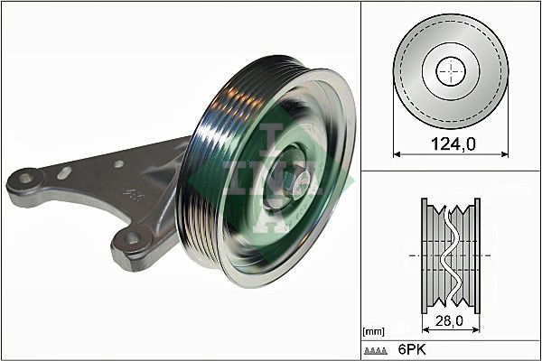 Umlenk-/Führungsrolle, Keilrippenriemen INA 532 0773 10 von INA