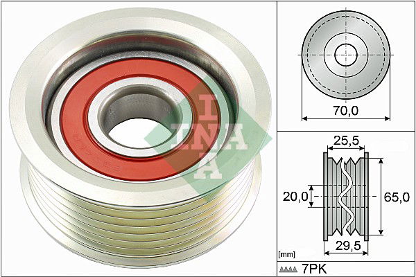 Umlenk-/Führungsrolle, Keilrippenriemen INA 532 0803 10 von INA