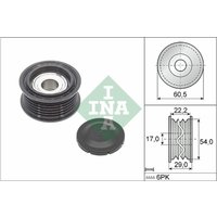 Umlenk-/Führungsrolle, Keilrippenriemen INA 532 0854 10 von INA