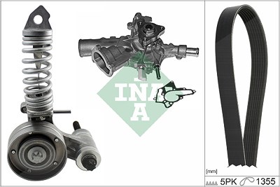 Schaeffler Ina Wasserpumpe + Keilrippenriemensatz [Hersteller-Nr. 529029731] für Opel von Schaeffler INA