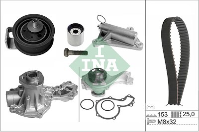 Schaeffler Ina Wasserpumpe + Zahnriemensatz [Hersteller-Nr. 530035930] für VW, Audi von Schaeffler INA