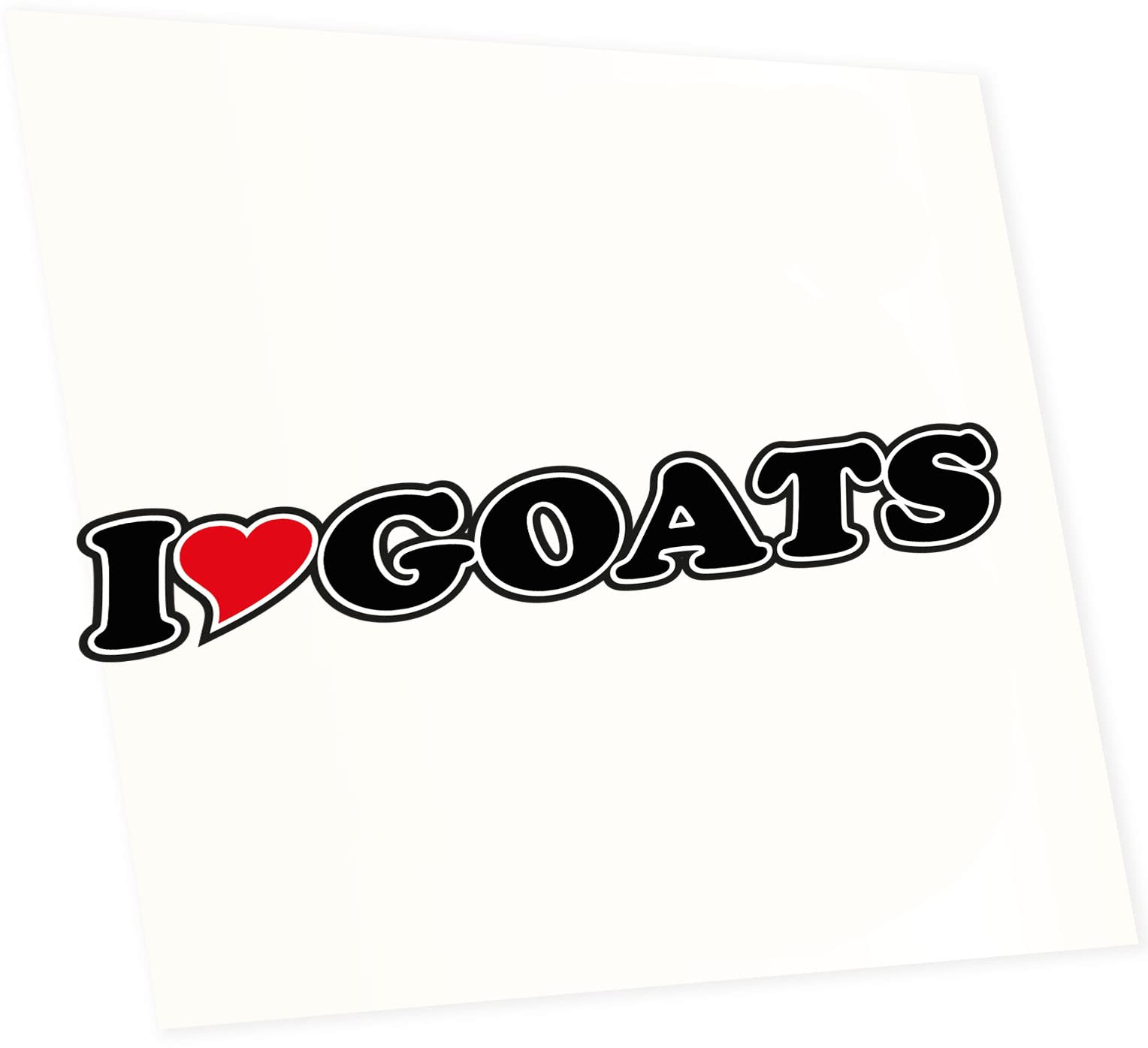 Autoaufkleber - Aufkleber - JDM - Die Cut - Sticker fürs Auto mit Herz - 15 cm - I Love Goats von INDIGOS UG