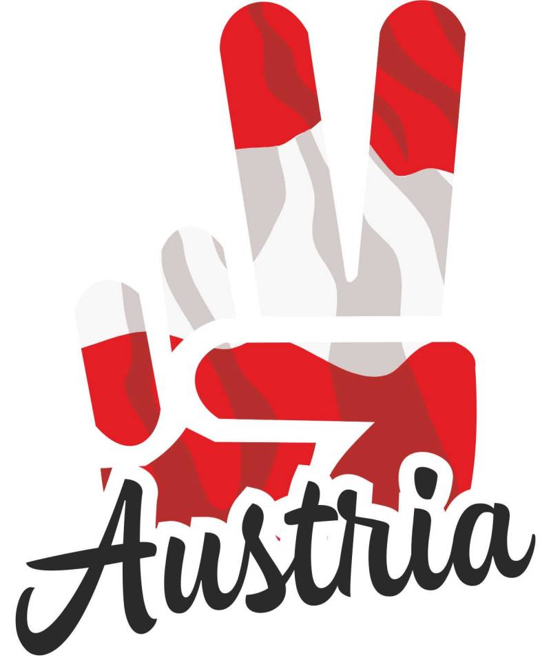 INDIGOS UG - Aufkleber - Autoaufkleber - Sticker - Austria - Victory - Sieg - Heckscheibe, Kofferraum - 50x39 cm von INDIGOS UG