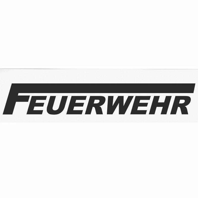 INDIGOS UG - Aufkleber - Autoaufkleber - Feuerwehr - schwarz 400 mm - selbstklebend - Sticker - für Auto, LKW, Boot, löschen - Bergen - Tuning - Heckscheibe von INDIGOS UG