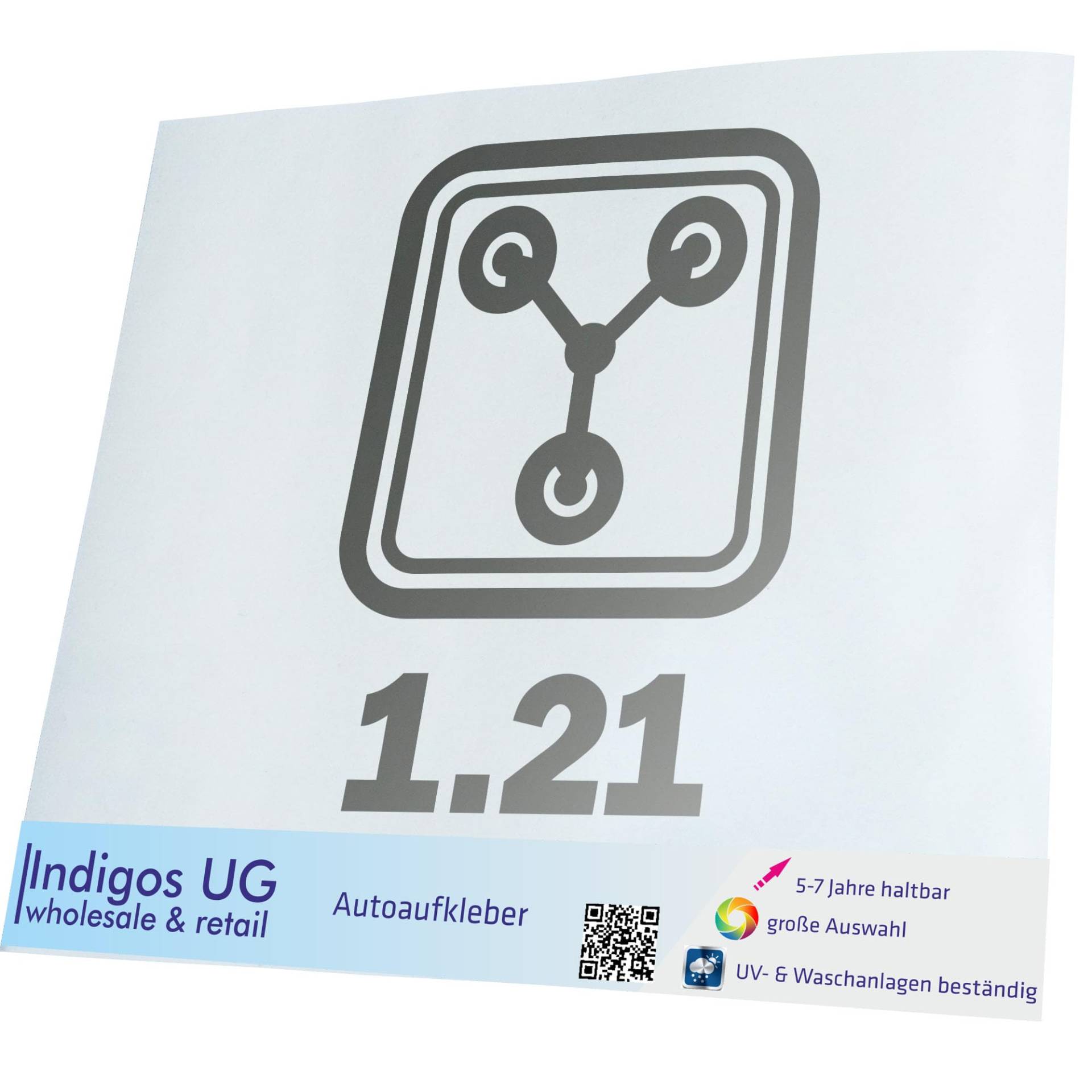 INDIGOS UG Aufkleber - Autoaufkleber - JDM - Die Cut - Auto - 200x150 mm - Flux Jan 21 - Silber - Heckscheibe - Heckscheibenaufkleber - Sticker - Tuning von INDIGOS UG