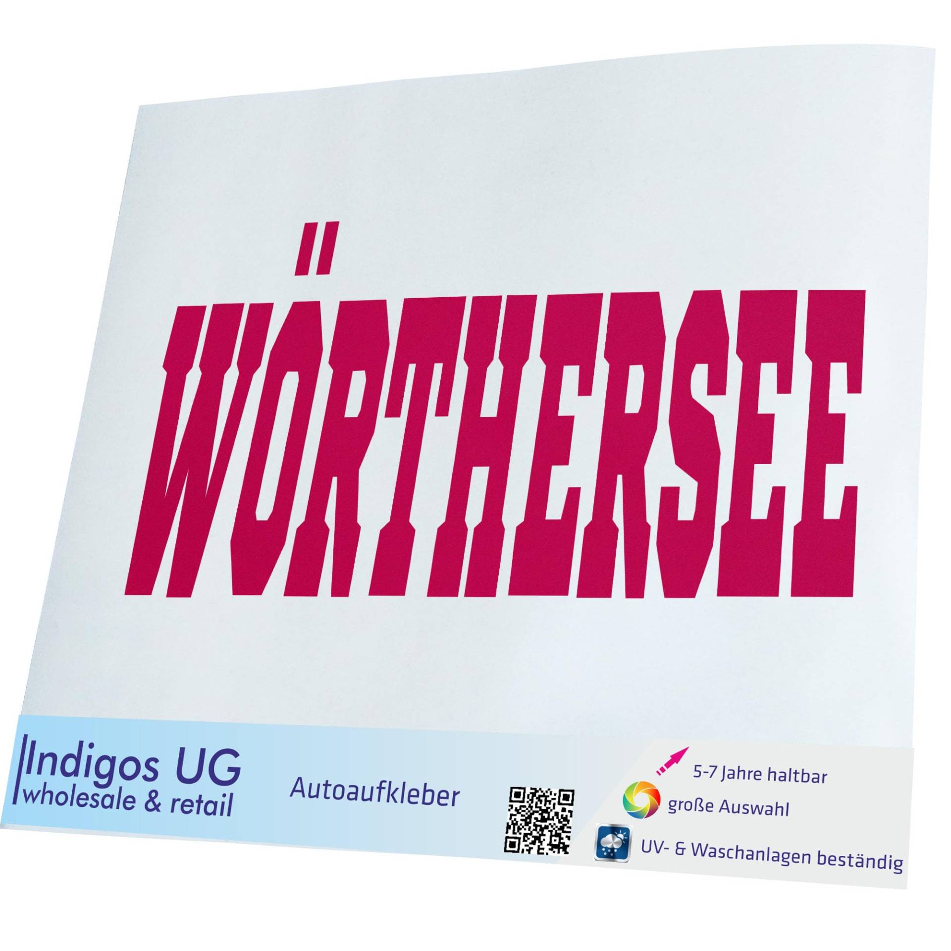 INDIGOS UG Aufkleber - Autoaufkleber - JDM - Die Cut - Auto - 210x100 mm - Wörthersee - pink - Heckscheibe - Heckscheibenaufkleber - Sticker - Tuning von INDIGOS UG