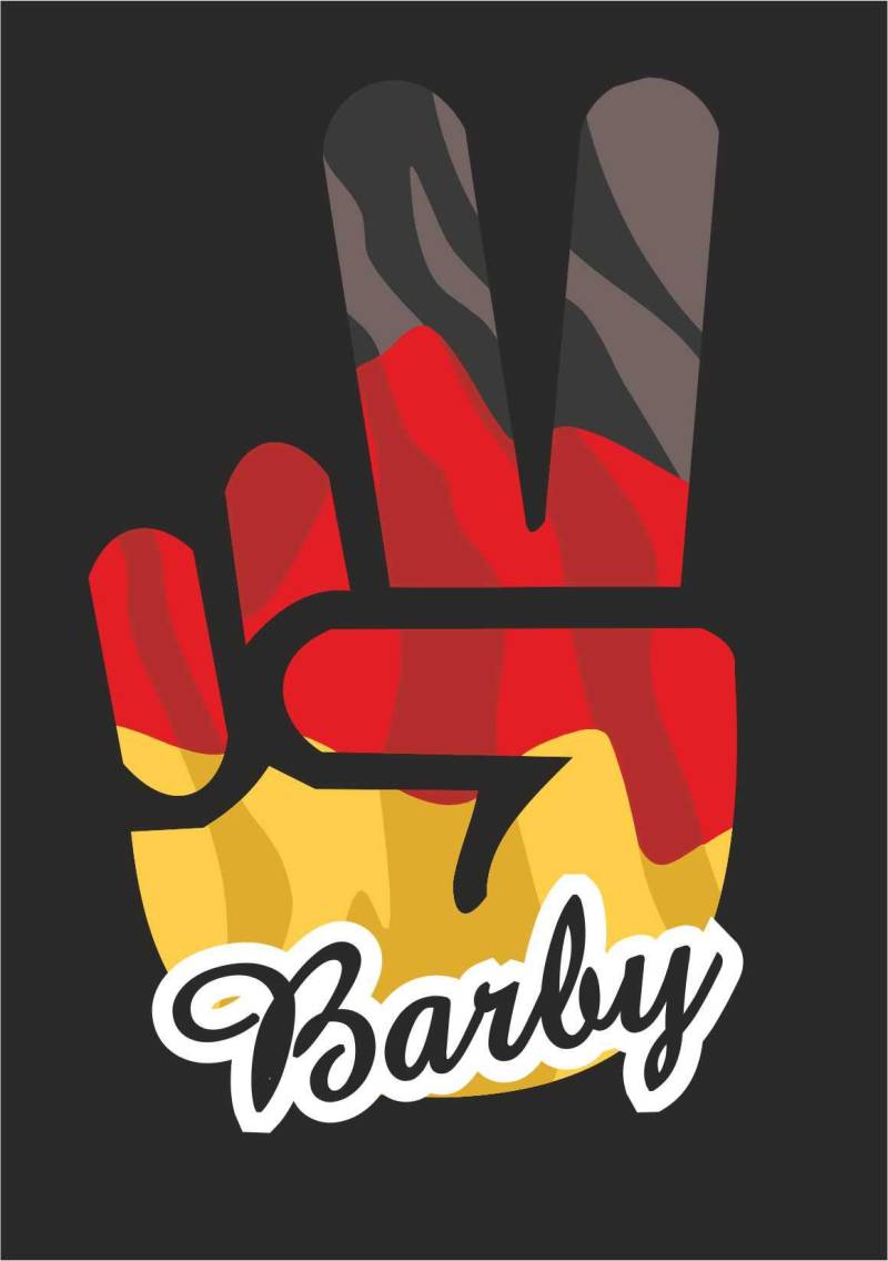 INDIGOS UG - Aufkleber - Autoaufkleber - Sticker - Deutschland - Stadt Barby - ca. 10x8cm - Victory - Sieg - Heckscheibe, Kofferraum, Laptop, Fussball, Sport, Schule, Tuning von INDIGOS UG