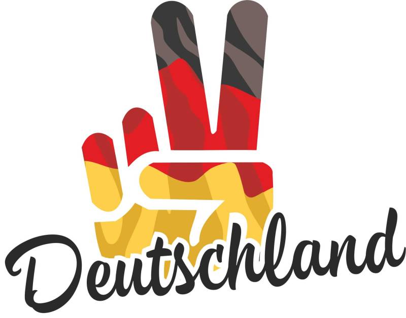 INDIGOS UG - Aufkleber - Autoaufkleber - Sticker - Deutschland - Victory - Sieg - Heckscheibe, Kofferraum - 50x39 cm von INDIGOS UG