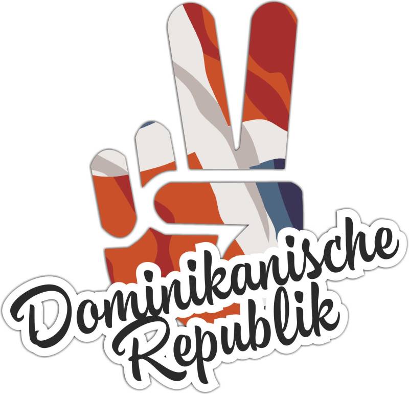 INDIGOS UG - Aufkleber - Autoaufkleber - Sticker - Dominikanische Republik - Victory - Sieg - Heckscheibe, Kofferraum - 15x12 cm von INDIGOS UG