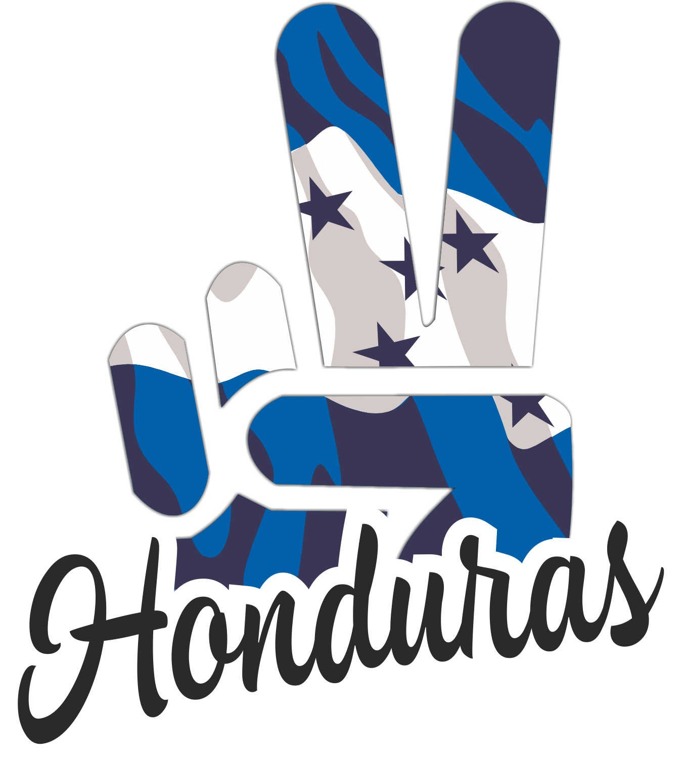 INDIGOS UG - Aufkleber - Autoaufkleber - Sticker - Honduras - Victory - Sieg - Heckscheibe, Kofferraum - 50x39 cm von INDIGOS UG