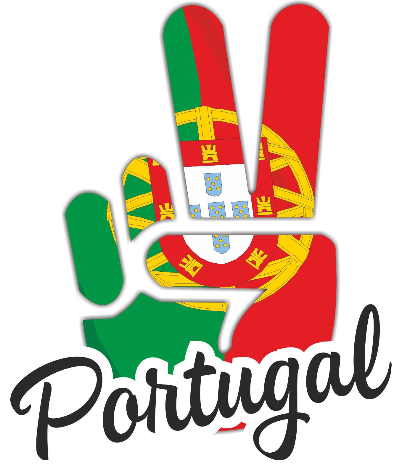 INDIGOS UG - Aufkleber - Autoaufkleber - Sticker - Portugal - Victory - Sieg - Heckscheibe, Kofferraum - 50x39 cm von INDIGOS UG