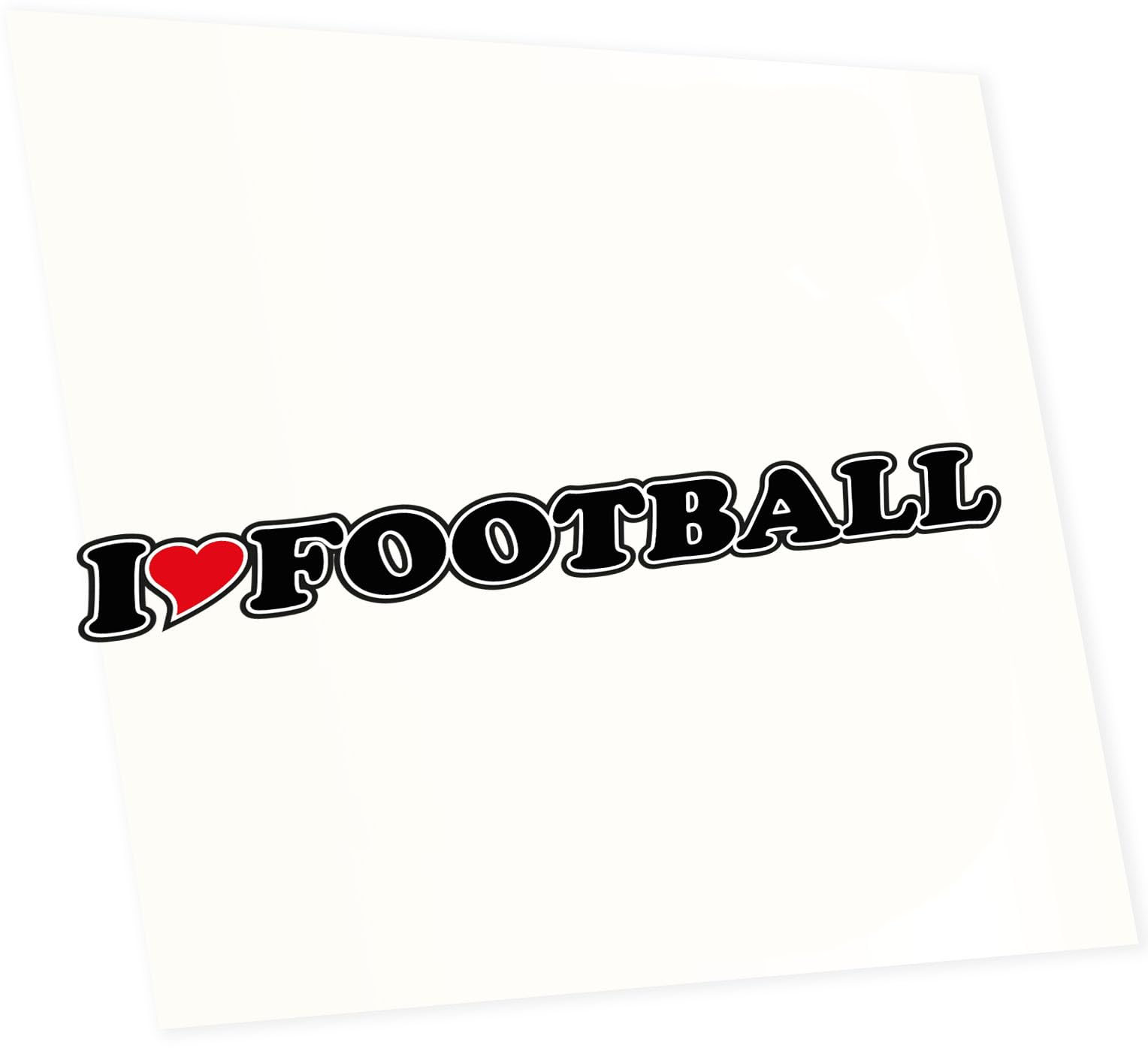 INDIGOS UG Autoaufkleber - Aufkleber - JDM - Die Cut - Sticker fürs Auto mit Herz - 15 cm - I Love Football von INDIGOS UG