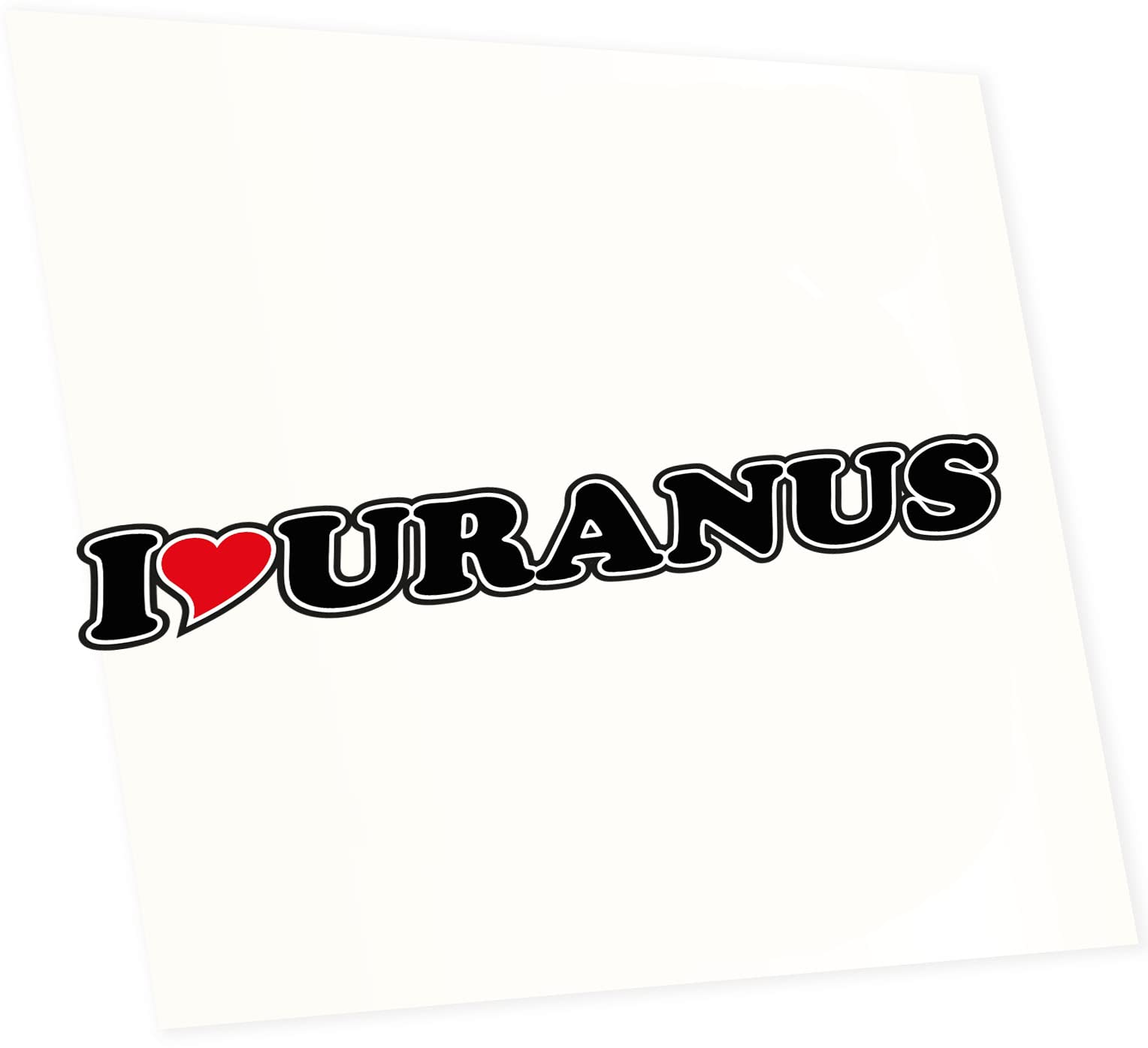 INDIGOS UG Autoaufkleber - Aufkleber - JDM - Die Cut - Sticker fürs Auto mit Herz - 15 cm - I Love Uranus von INDIGOS UG