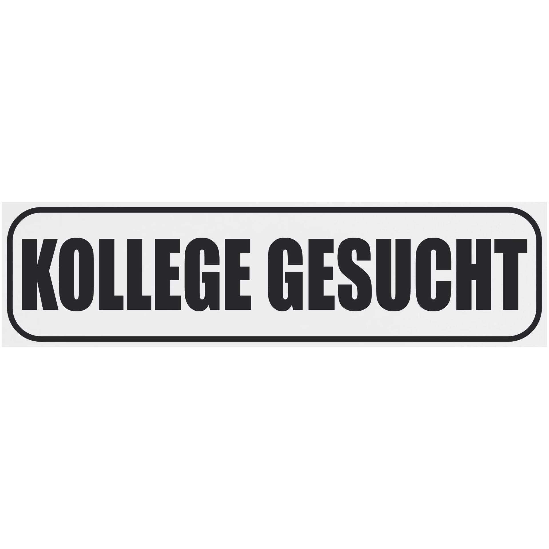 INDIGOS UG - Magnetschild Kollege gesucht 60 x 16 cm schwarz - Magnetfolie für Auto - LKW - Truck - Baustelle - Firma von INDIGOS UG