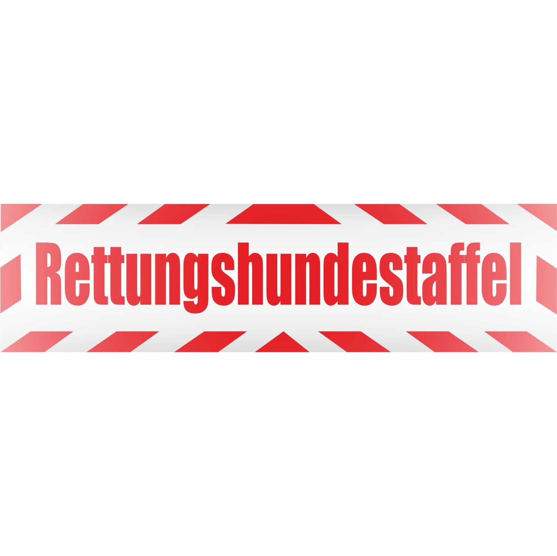 INDIGOS UG - Magnetschild Rettungshundestaffel mit Rahmen 30 x 8 cm reflektierend - Magnetfolie für Auto - LKW - Truck - Baustelle - Firma von INDIGOS UG