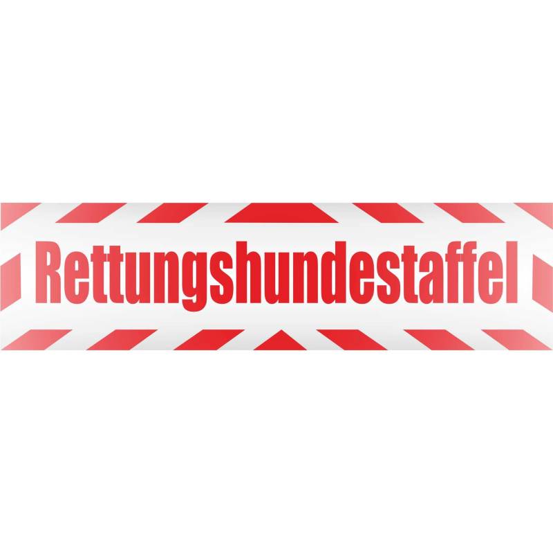 INDIGOS UG - Magnetschild Rettungshundestaffel mit Rahmen 30 x 8 cm reflektierend - Magnetfolie für Auto - LKW - Truck - Baustelle - Firma von INDIGOS UG