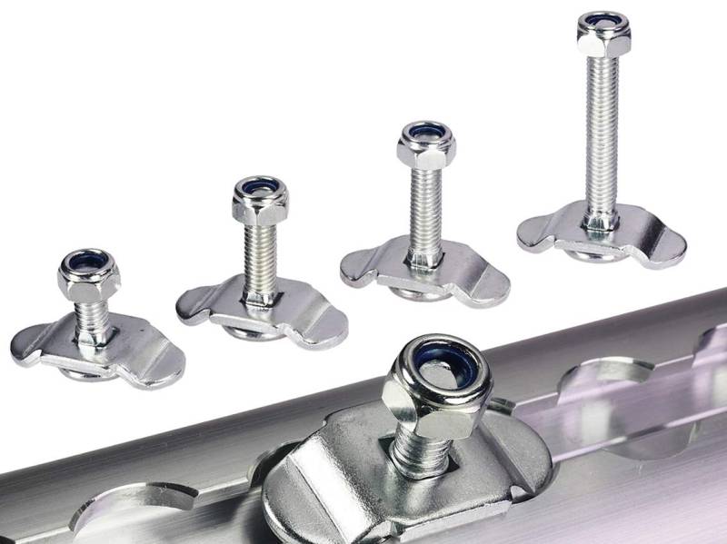 2 Stück 15 mm Schraubfitting M8 Airlineschiene Fitting Zurrschienen Endbeschlag Silber von INDUSTRIE PLANET