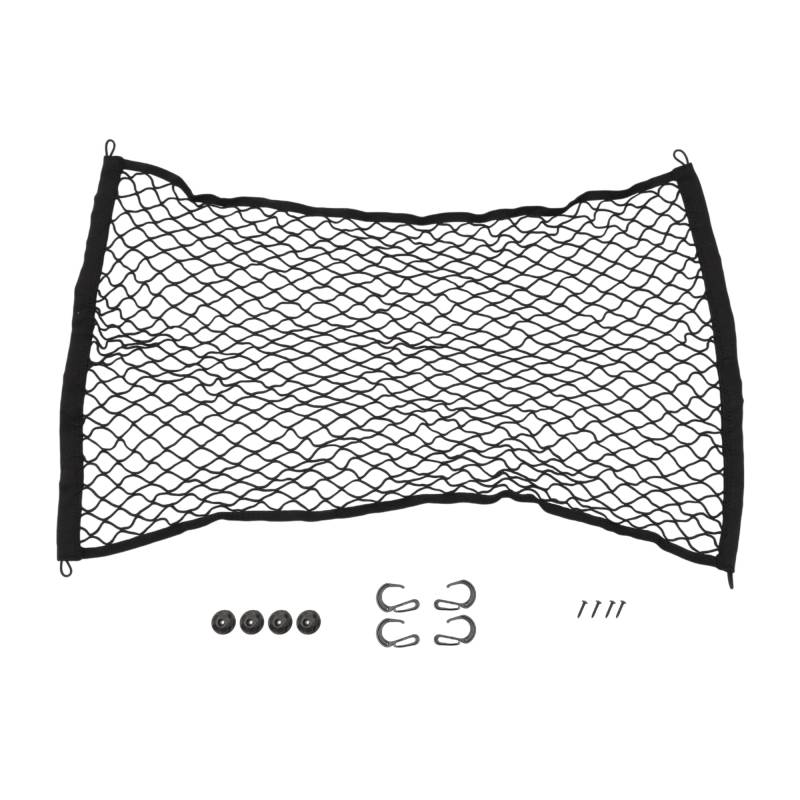 INFINAUTO Cargo Net 31.49 „x23.62“ Autoaufbewahrungsnetz Großes Fassungsvermögen Autoaufbewahrung Mesh Bag Organizer für Wohnmobile LKW Hochelastisches Mesh Schwarz 1 Set von INFINAUTO