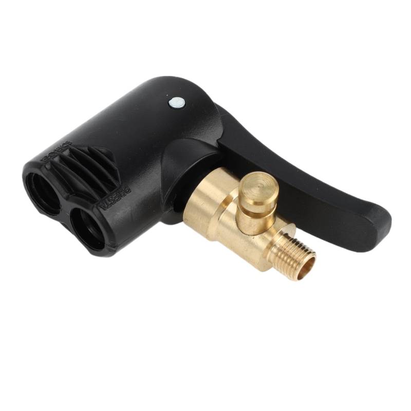 INFINAUTO Entleerbare Reifenventil-Kupplung, 7,5 mm Auto-Inflator-Kompressor-Pumpenadapter Reifen-Inflator-Düsenadapter mit Clip Schwarz, 1 Stück von INFINAUTO