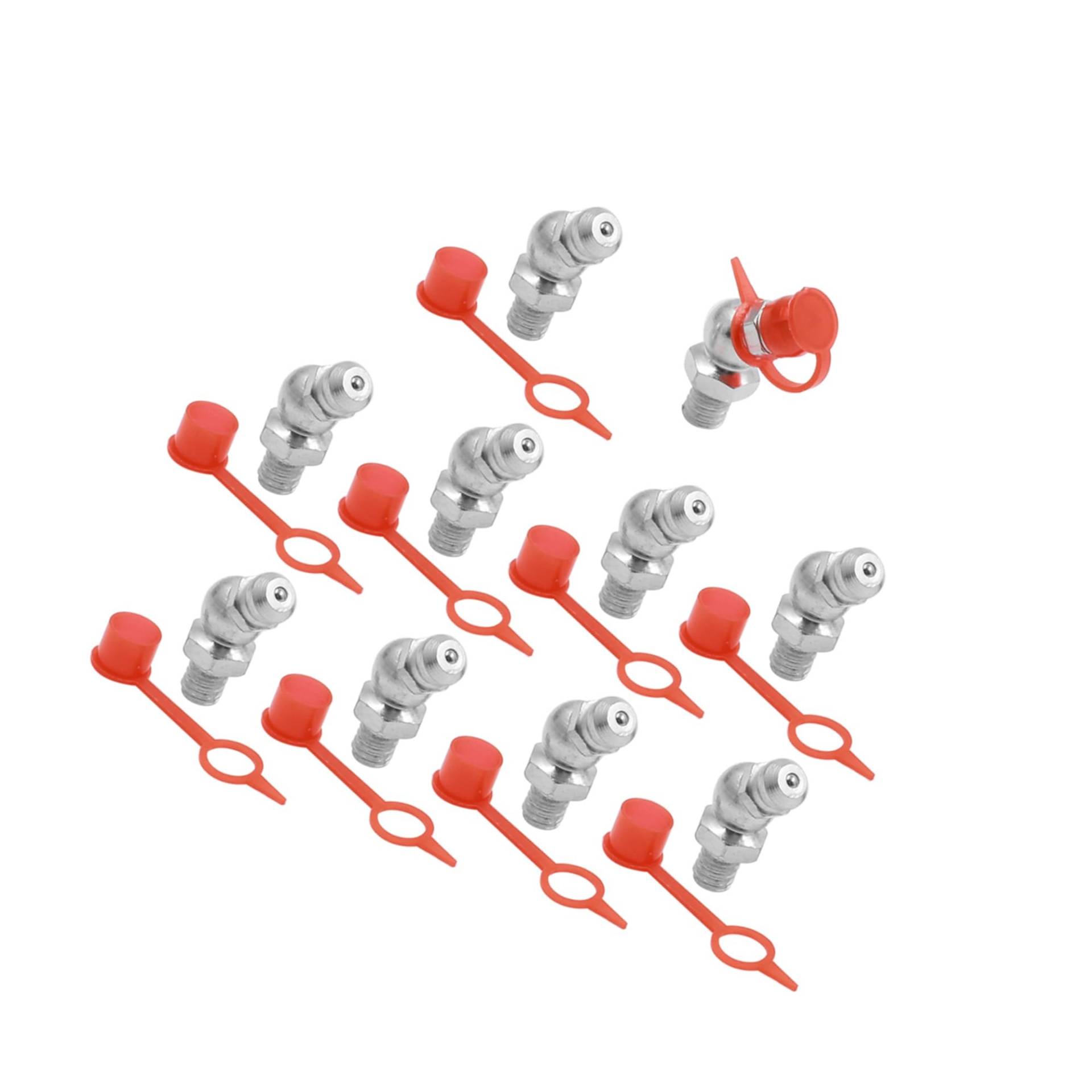 INFINAUTO M6 45 Grad Winkel Schmiernippel Armaturen W/Staubkappe für Auto 10 Set Stilvolles Design von INFINAUTO