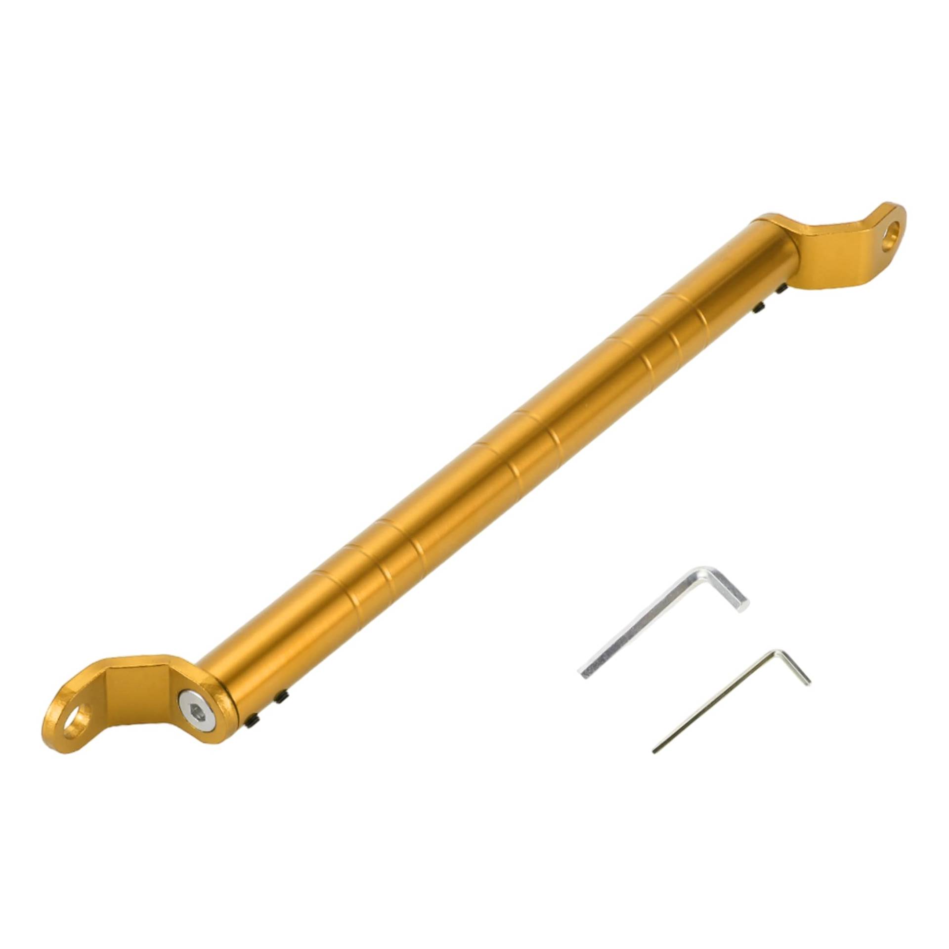 INFINAUTO Motorrad Querlenker, Spiegelhalterung 34cm / 13,39" Motorrad Lenkererweiterung mit kleinem Schraubenschlüssel Goldton, 1 Set von INFINAUTO