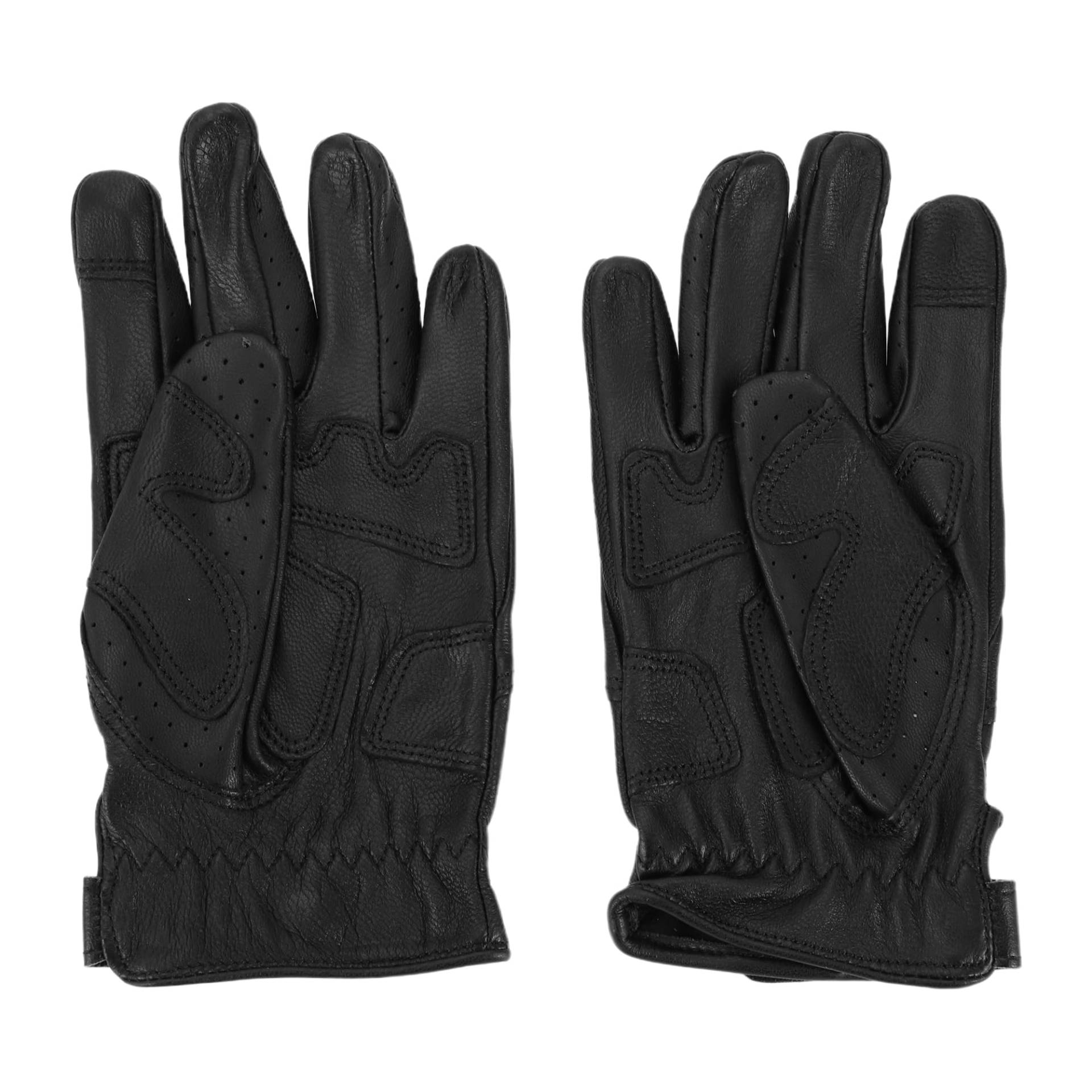 INFINAUTO Motorradhandschuhe, Outdoor 21.1x10.2cm Off-Road Mountain Motorcross Motorrad Dirt Bike Fahrradrennen ATV UTV Radfahren Handschuhe Schafleder Schwarz, 1 Paar von INFINAUTO