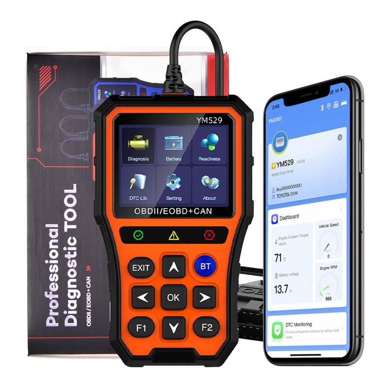 OBD2 Diagnosegerät, Diagnosegerät Auto in 10 OBD-2-Modi, APP Drahtlos Angeschlossene Auto Tester Diagnose, INFURIDER Fehlerauslesegerät Kfz Alle Autos von INFURIDER