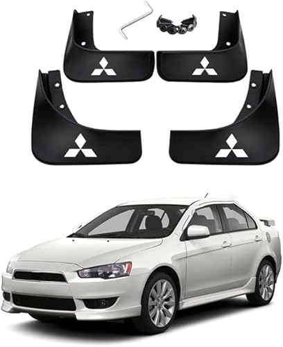 4 x Car Mud Flaps Splash Guard for Mitsubishi Lancer 2011-2017,No Drilling Holes Required Protector Body Accessories von INGKE