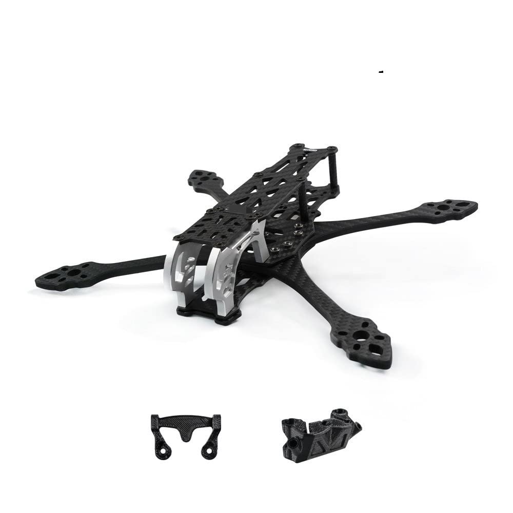 Für GEPRC GEP-MK5 Rahmen geeignet für Mark5-Serie Drohne Kohlefaser für DIY RC FPV Quadcopter Freesryle Drohne Zubehör Teile Drohnenzubehör (Farbe: Standard Schwarz) von INLIMA