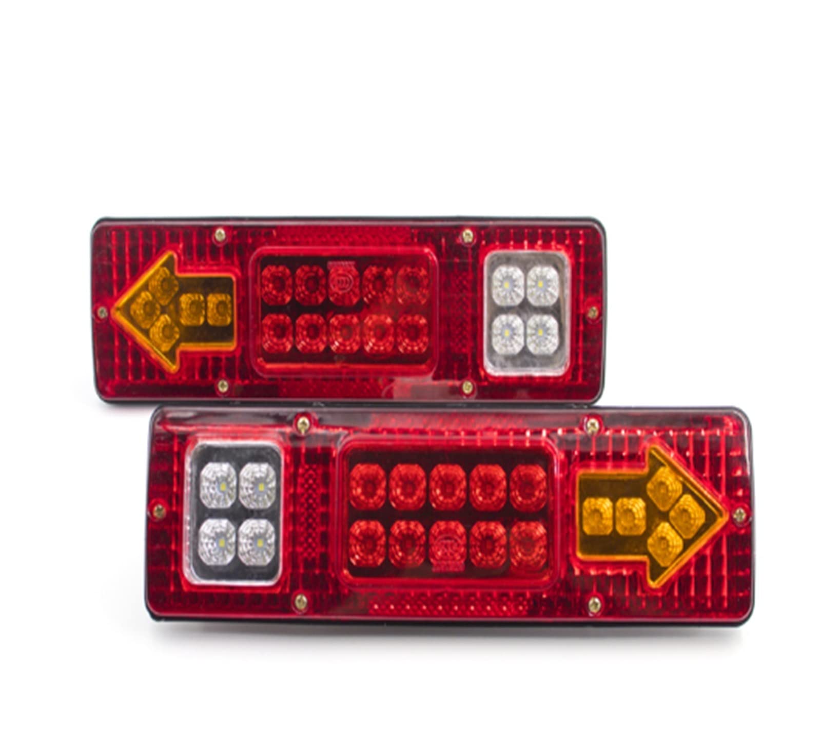 INLIMA Rücklicht Bremslicht Auto LKW Rücklicht Bremse Stop Blinker Signallampe Anhänger LKW Wohnwagen Wohnmobil 2 Stück 12V 24V (Farbe : Rot) von INLIMA