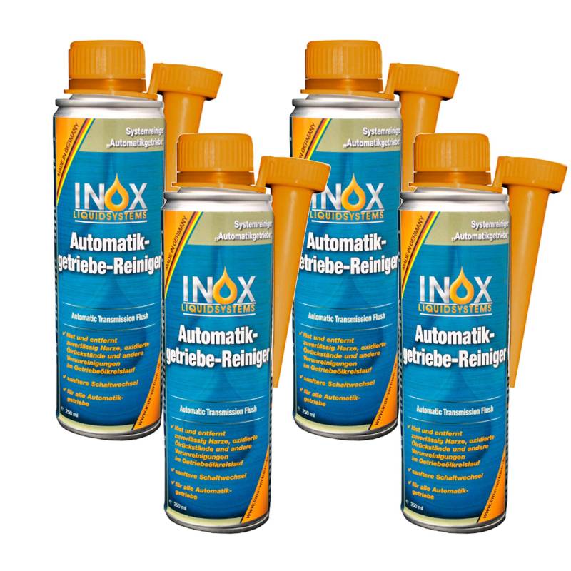 INOX® Automatikgetriebe-Reiniger Additiv, 4 x 250ml - Getriebereiniger Zusatz für Automatikgetriebe Getriebeschutz von INOX-LIQUIDSYSTEMS