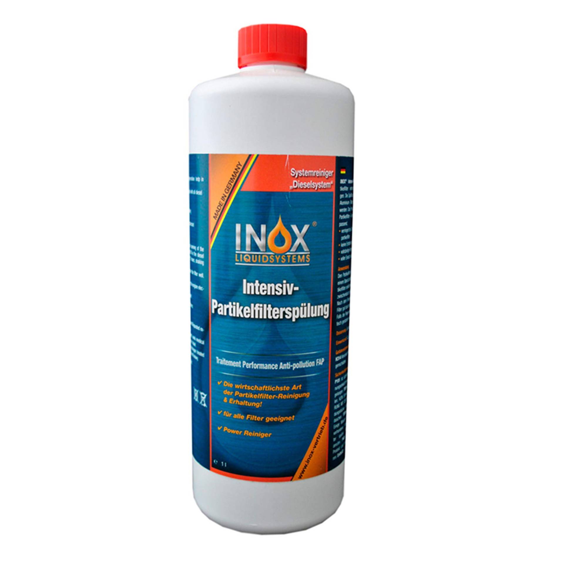 INOX® Intensiv Dieselpartikelfilter-Spülung, 1 Liter - Additiv für alle Dieselsysteme mit Partikelfilter von INOX-LIQUIDSYSTEMS