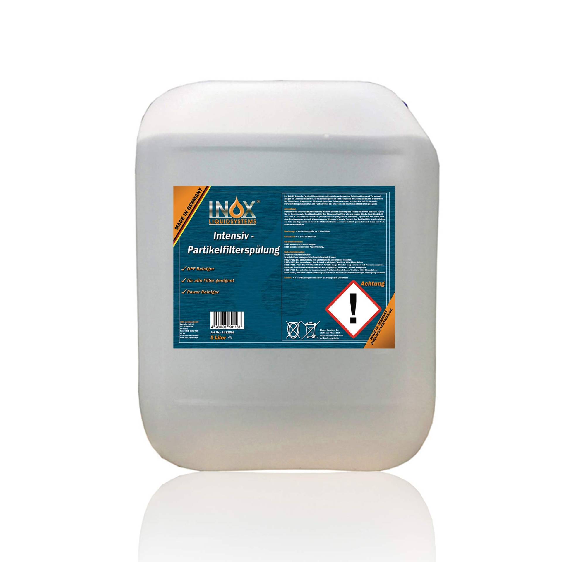 INOX® Intensiv Dieselpartikelfilter Spülung, 5L - Additiv für alle Dieselsysteme mit Partikelfilter von INOX-LIQUIDSYSTEMS